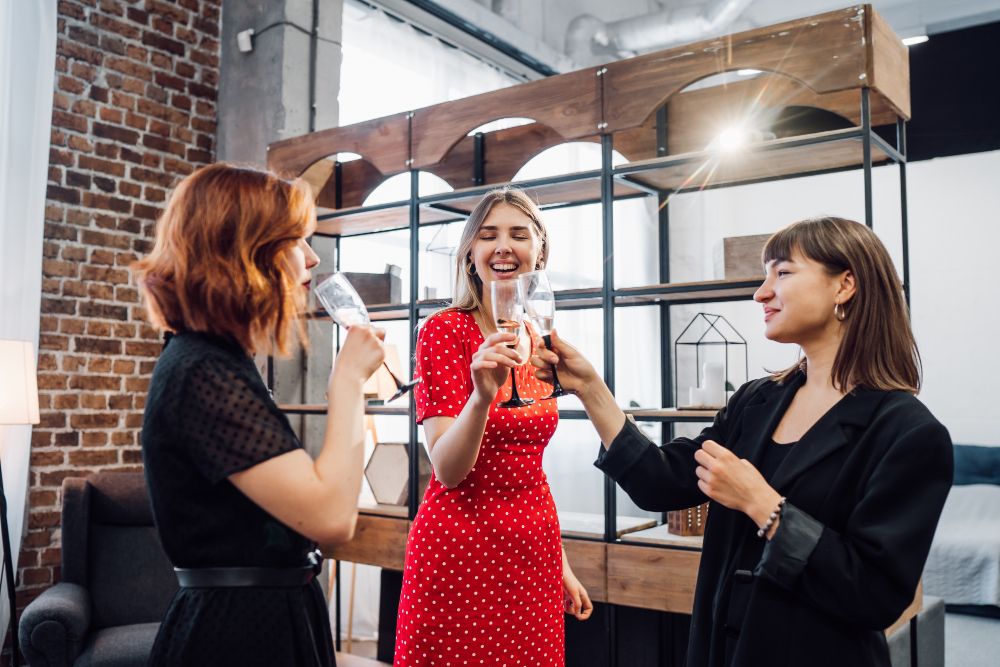 Public figure reputation management — influencer enjoying a social moment at a public event