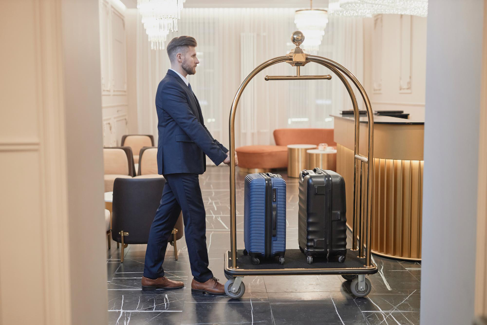 emove Negative Airbnb Reviews – travel host checking booking details at airport