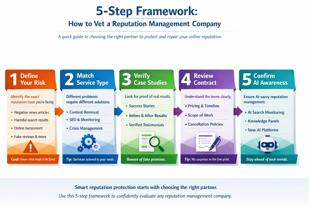 How to Choose the Best Reputation Management Company for Your Needs 1 5-step framework