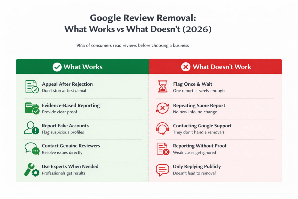 Google review strategy infographic