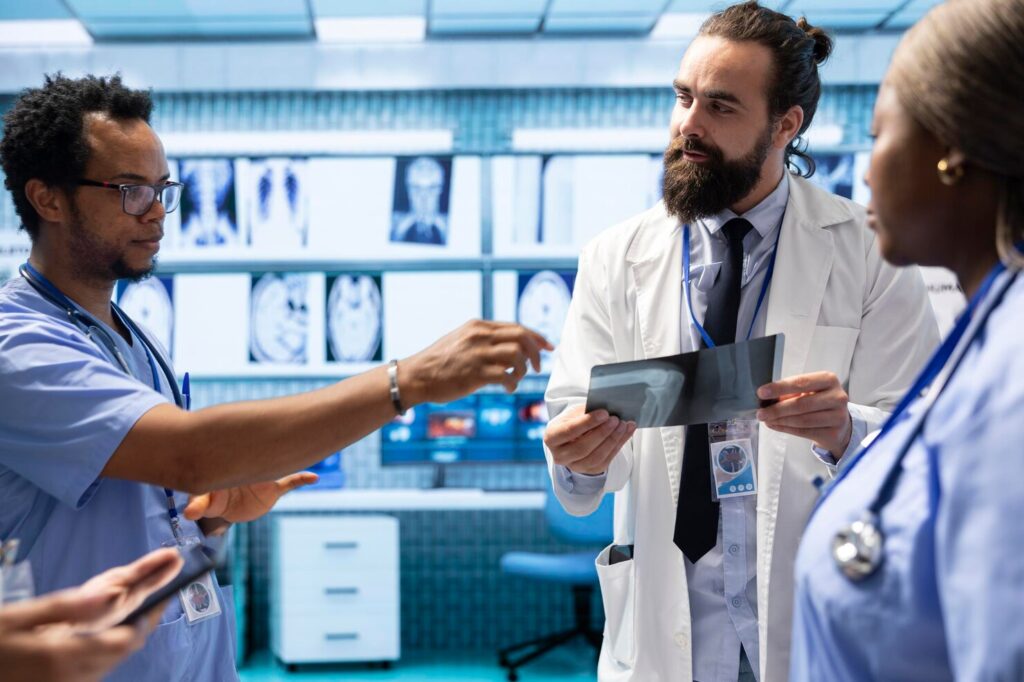 medical team doing collective work diagnostic control treatment plan 482257 122880